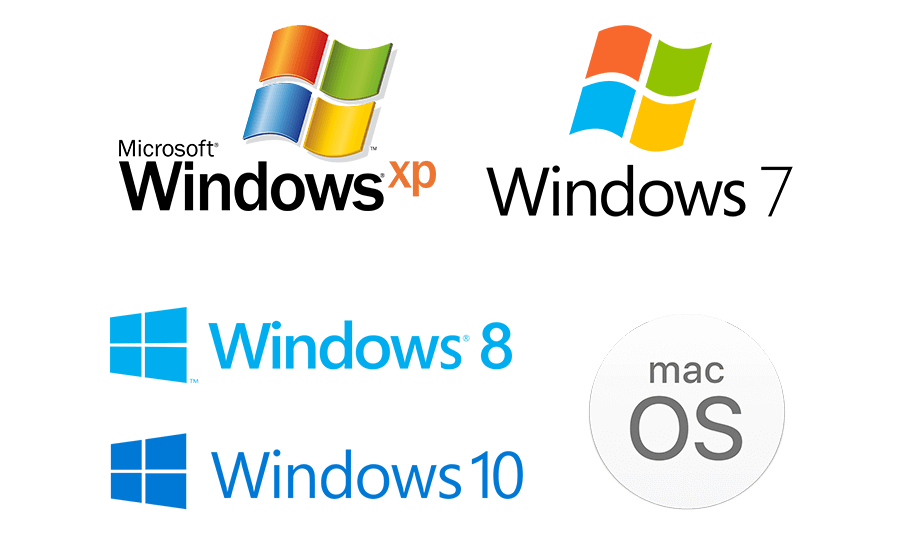 支援多種電腦作業系統 WinXP / Win7 / Win8 / Win10 / MacOS 